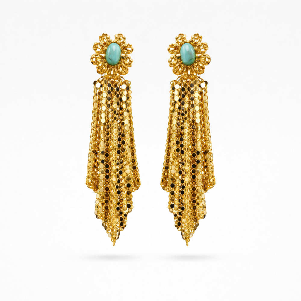 cascade mesh earrings
