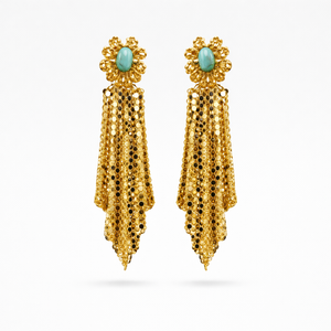 cascade mesh earrings
