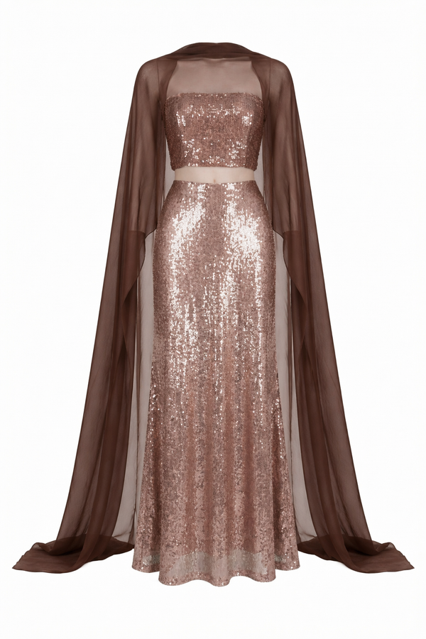 Mocha Stardust Gown