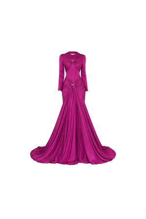 Magenta Jersey Dress