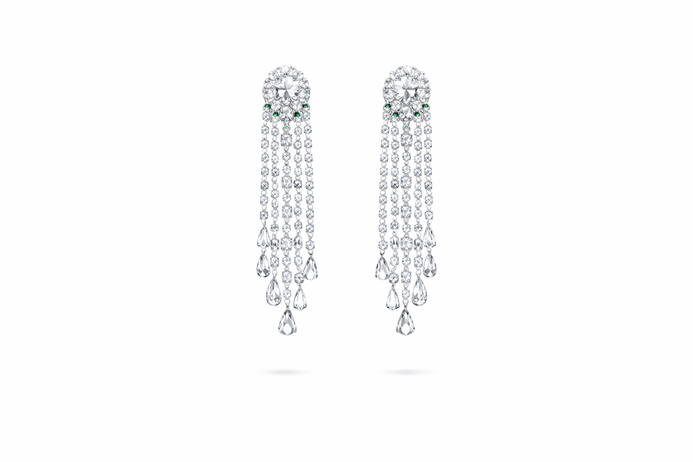 Silver Swarovski Chandelier Earrings