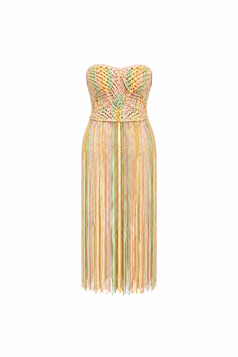 Pastel hues macramé top