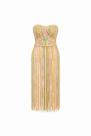 Pastel hues macramé top