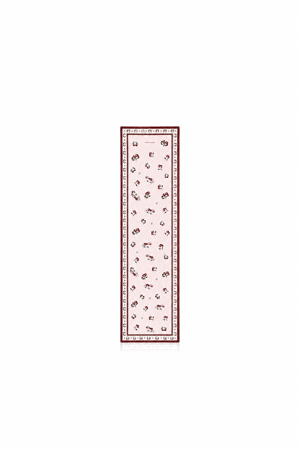silk cotton cherry pink scarf  164 × 44