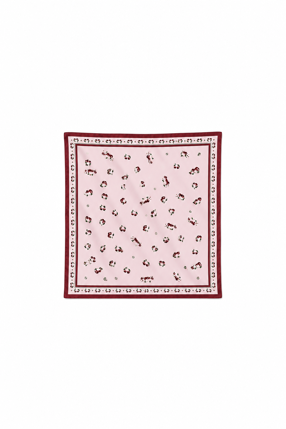 Silk Satin Cherry pink Scarf 92 × 92