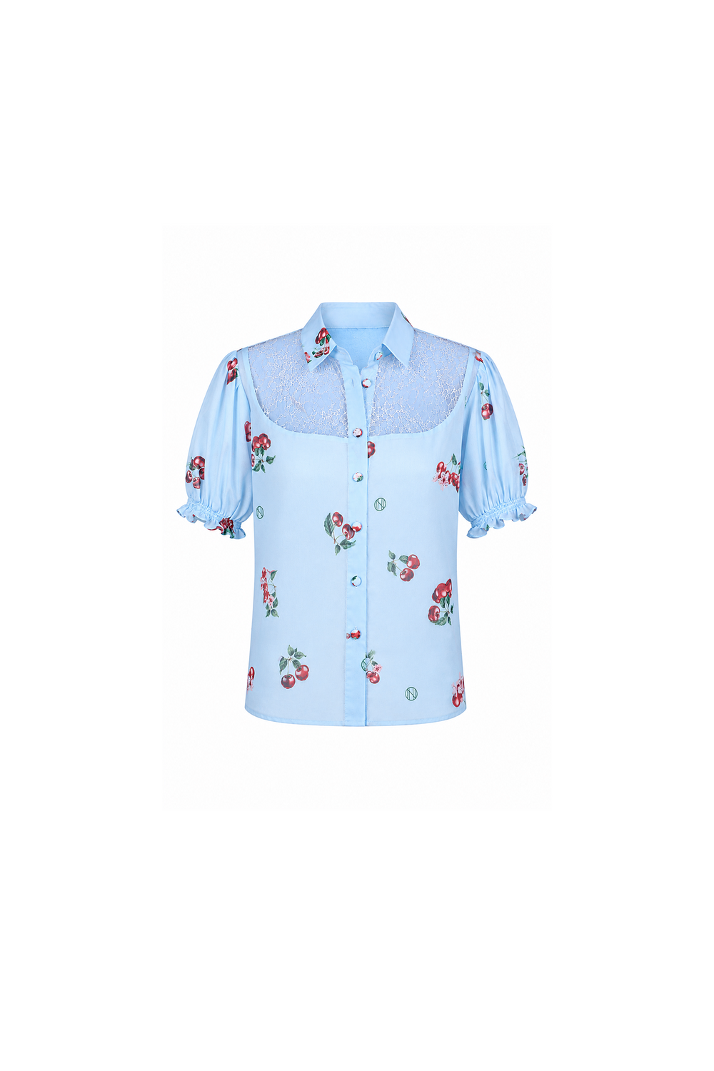 Cherry blue Lace Blouse
