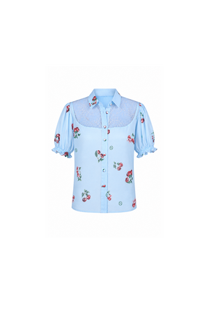 Cherry blue Lace Blouse