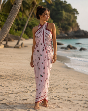 Silk Satin Cherry pink Scarf 142 × 142