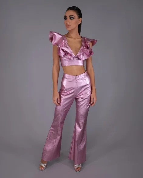 La Rosa Leather Wide Top