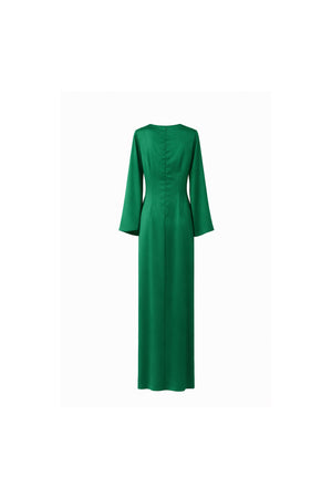 emerald macrame abaya
