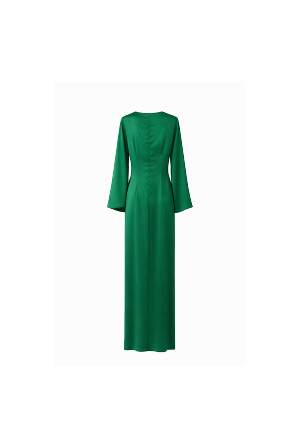 emerald macrame abaya