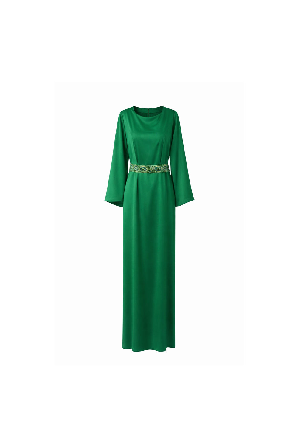emerald macrame abaya