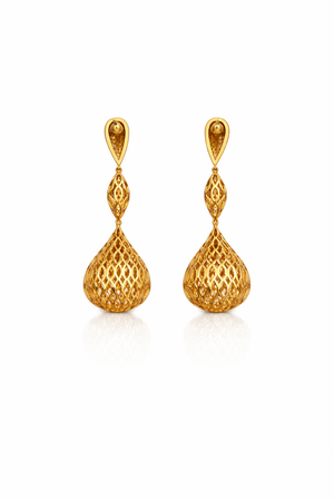 Pavé Teardrop Drop Earrings
