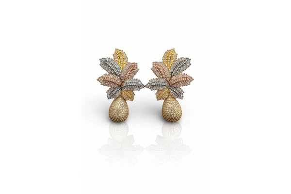 Radiant Leaf Drop Earrings