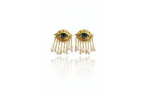 Eye Fringe Earrings