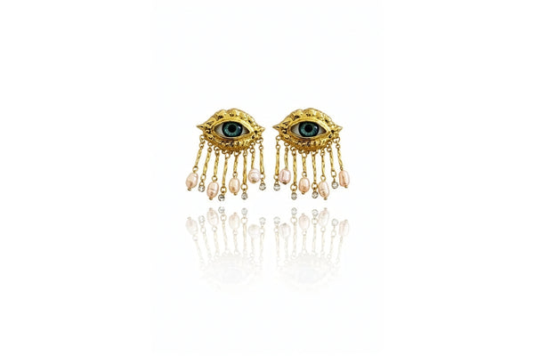 Eye Fringe Earrings