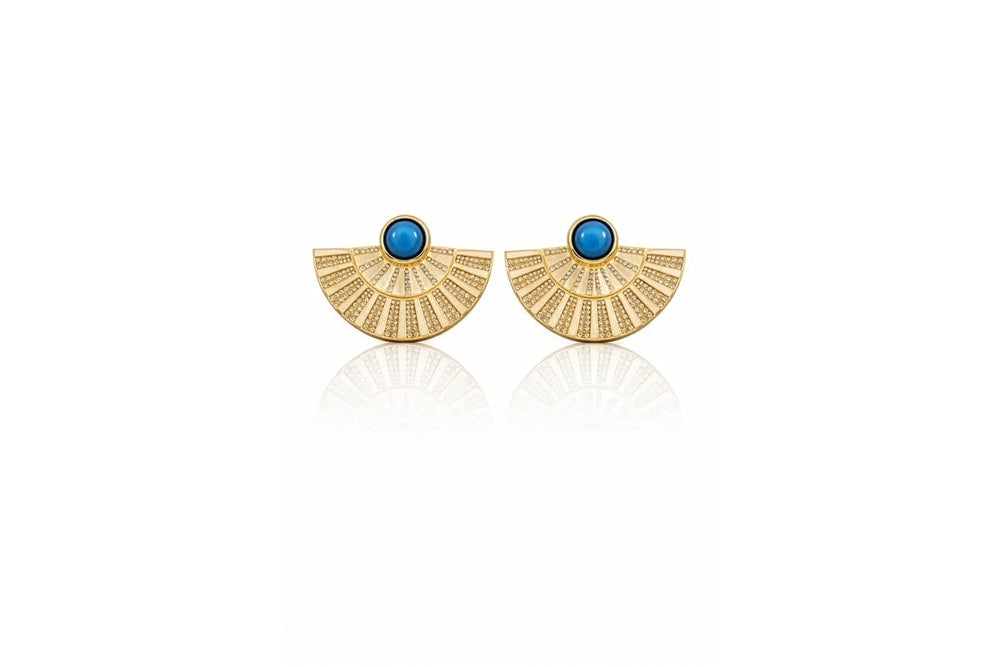 Turquoise Sunburst Earrings