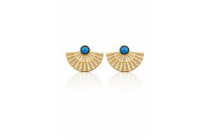 Turquoise Sunburst Earrings
