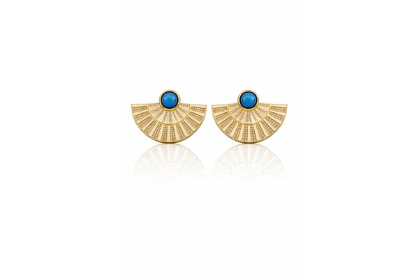 Turquoise Sunburst Earrings