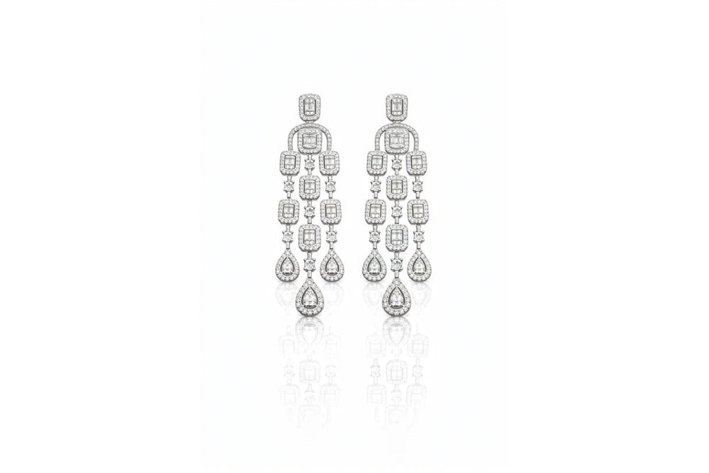 Crystal Cascade Chandelier Earrings