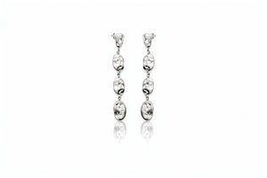 Silver Pebble Drop Earrings