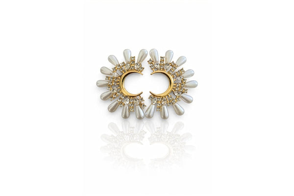 Pearl Radiance Hoop Earring