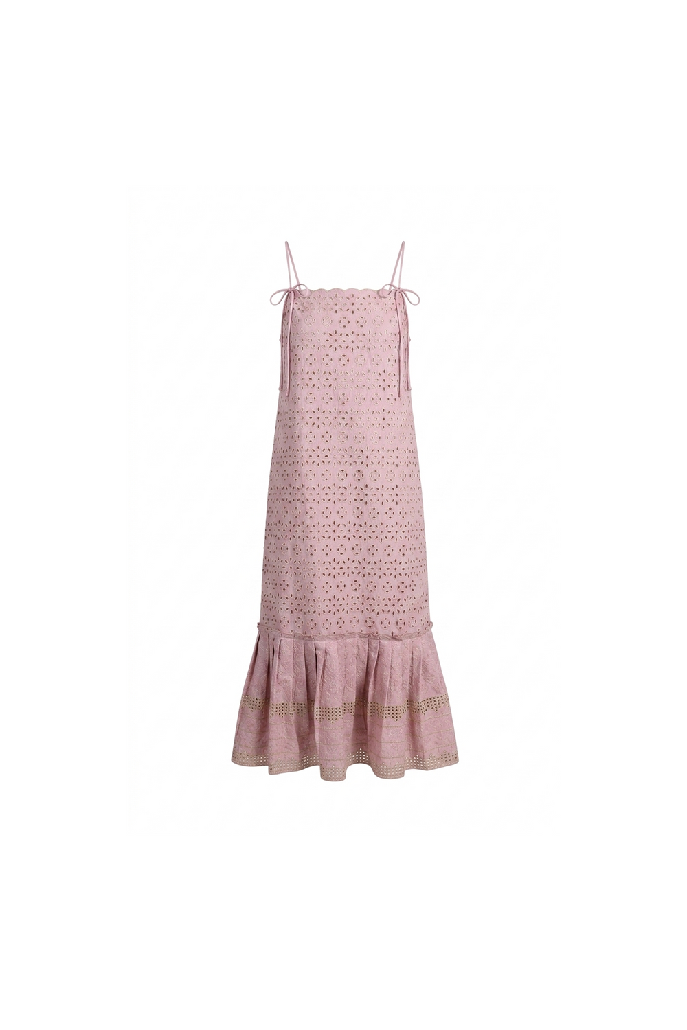 Powder Pink Eyelet Dress