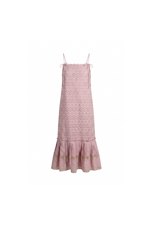 Powder Pink Eyelet Dress