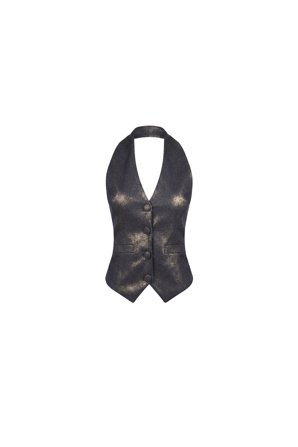 Metallic Gold Denim Vest