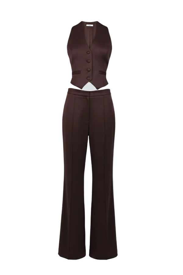 chocolate-brown pants
