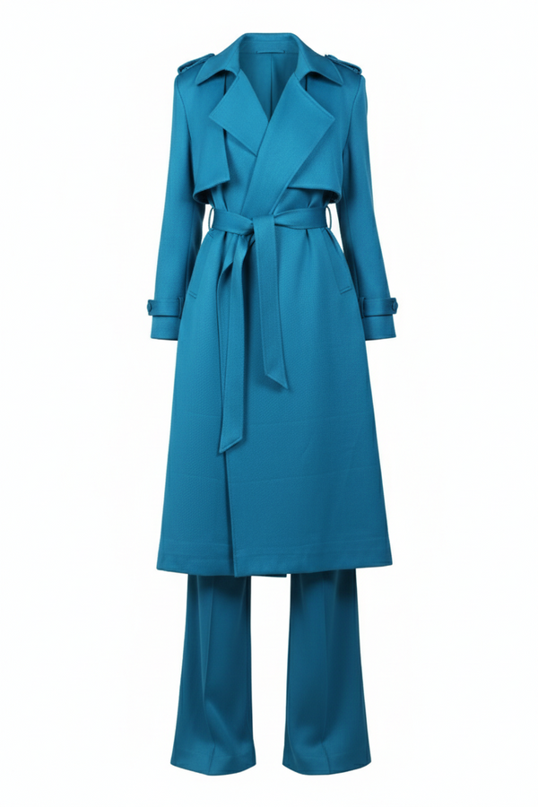 Joukh TEAL Trench Coat