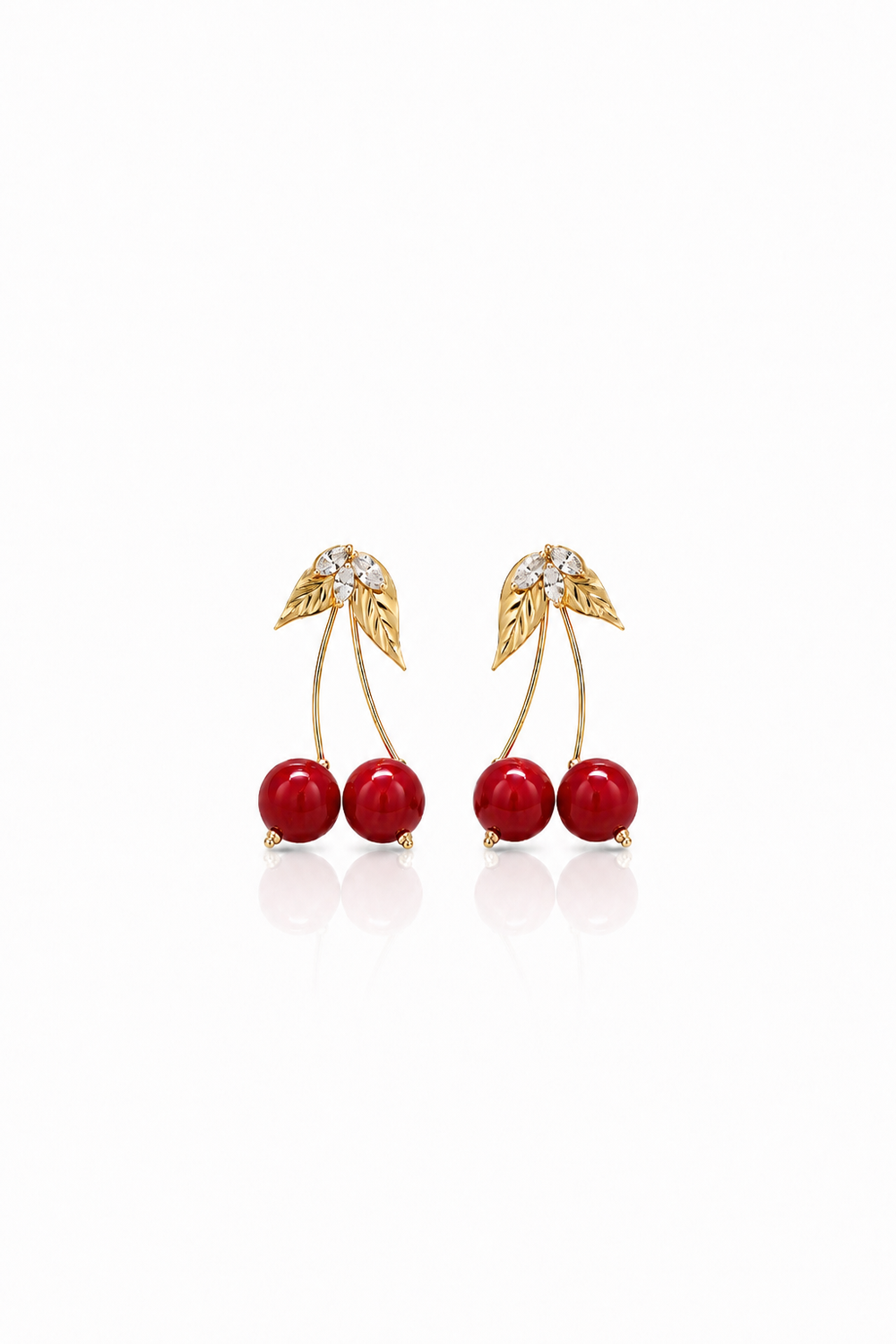 Double cherry light earrings