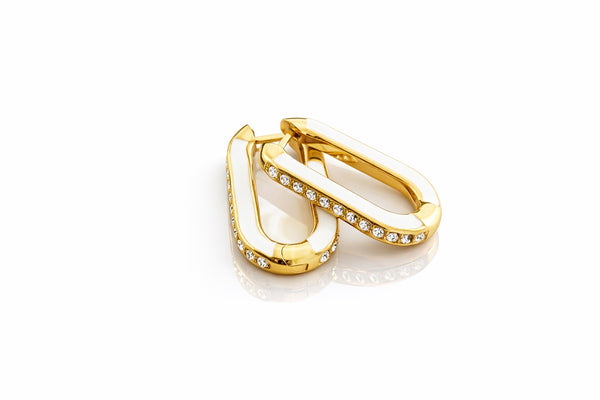 White chain Earrings