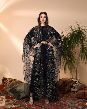 butterfly sequin abaya