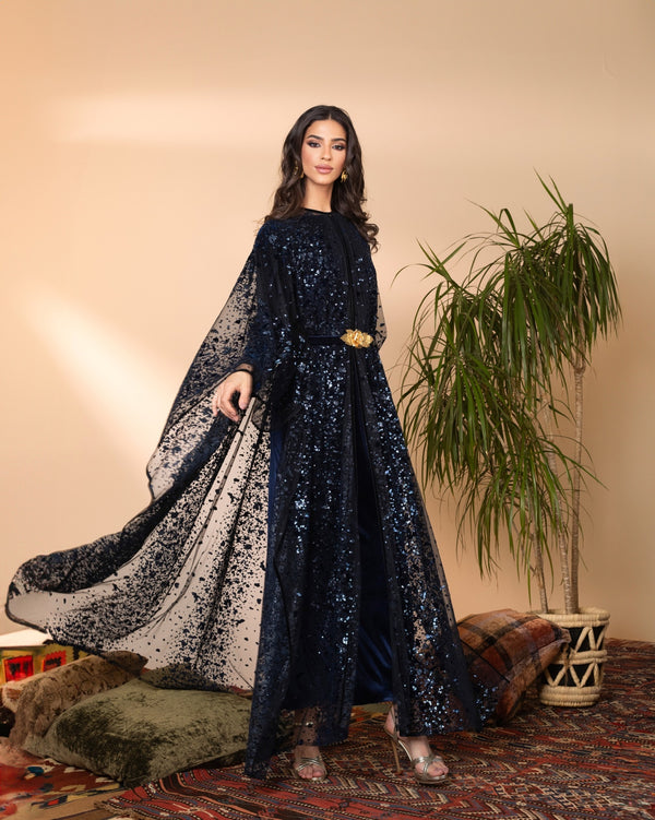 butterfly sequin abaya