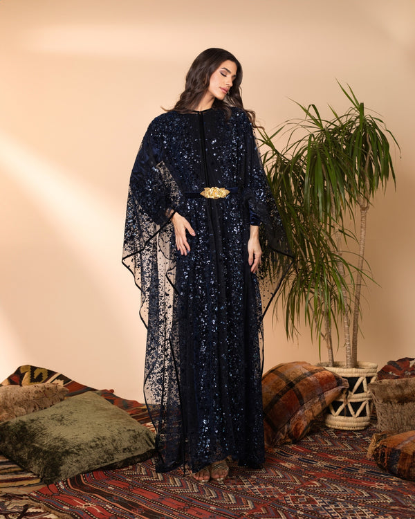 butterfly sequin abaya