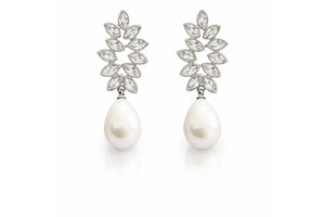 Crystal Pearl Drop Earrings