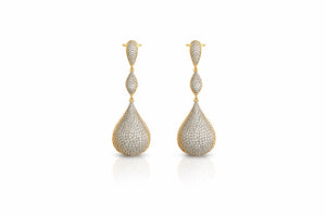 Pavé Teardrop Drop Earrings