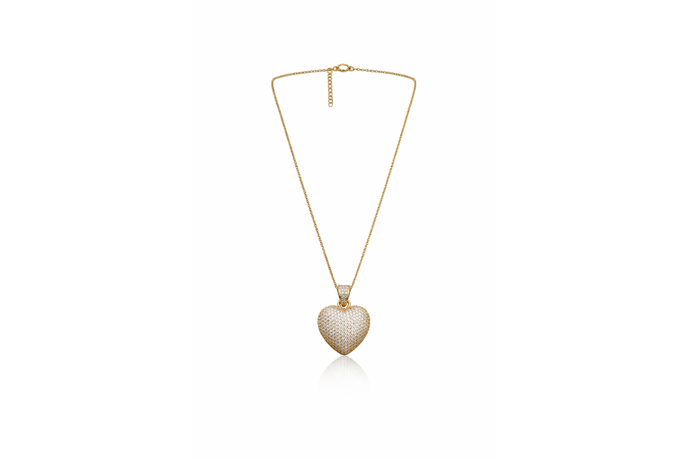 Crystal Heart Pendant Necklace