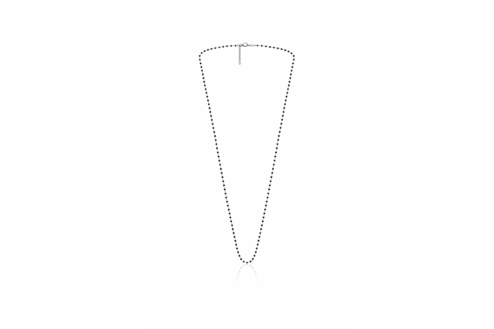 Black Beaded Chain Necklace