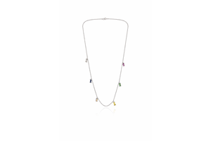 Multicolor Crystal Charm Necklace