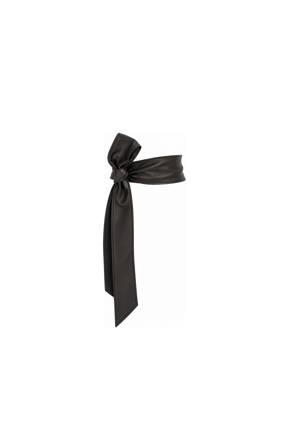 Noor Azhari black leather sash belt