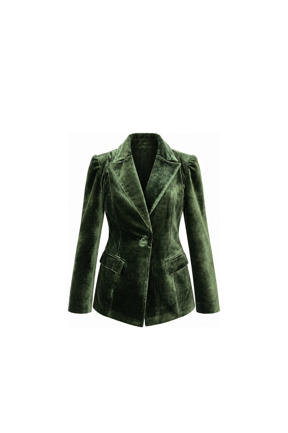 Emerald Green Velvet Blazer