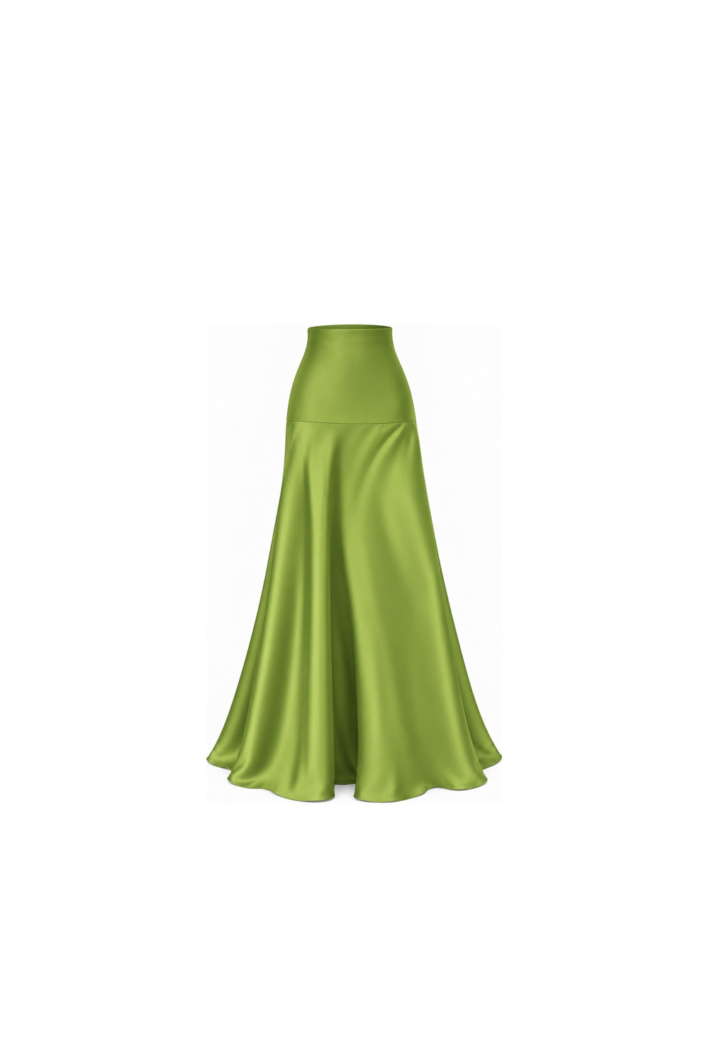 Lime Elegance Maxi Skirt