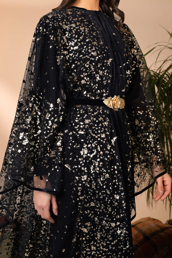 butterfly sequin abaya