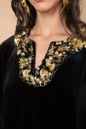 noir luxe abaya
