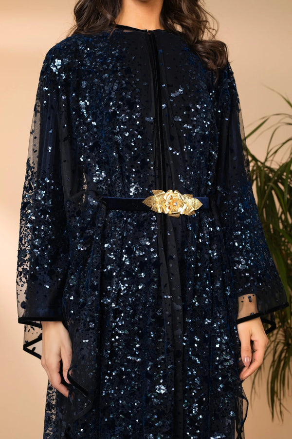 butterfly sequin abaya