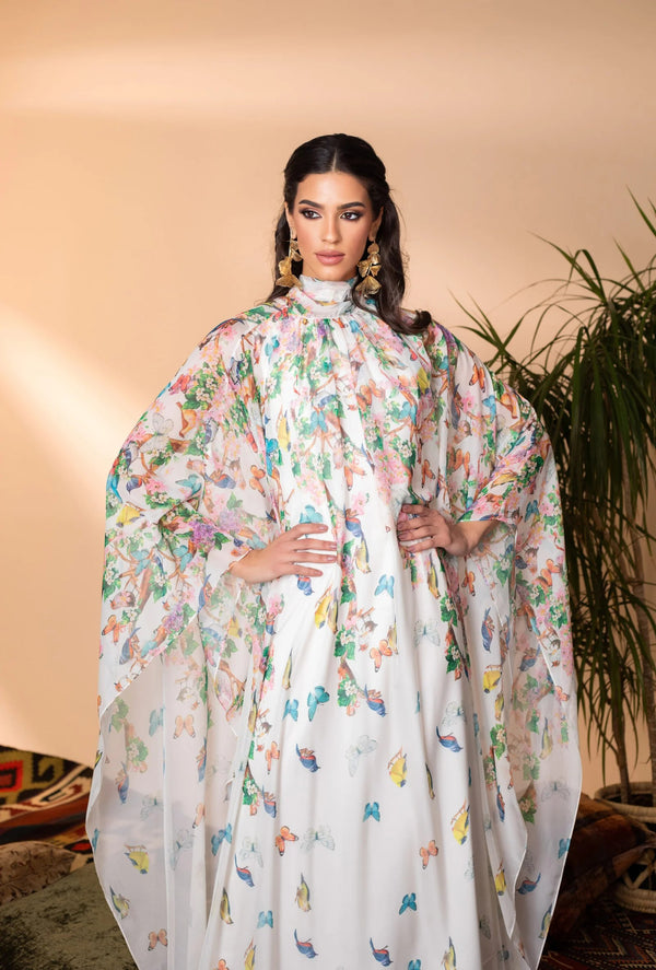 Silk butterfly dress