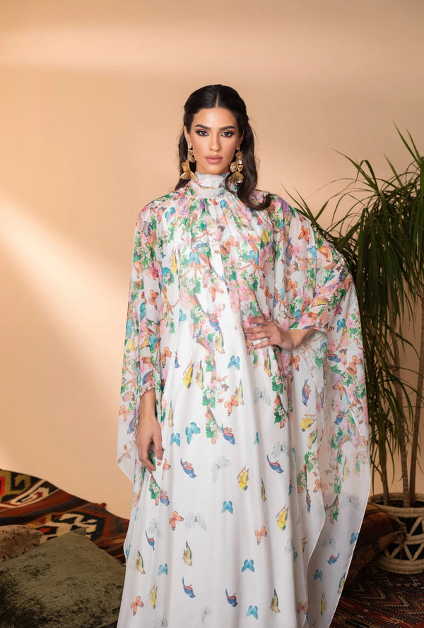 Silk butterfly dress