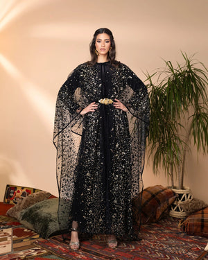 butterfly sequin abaya